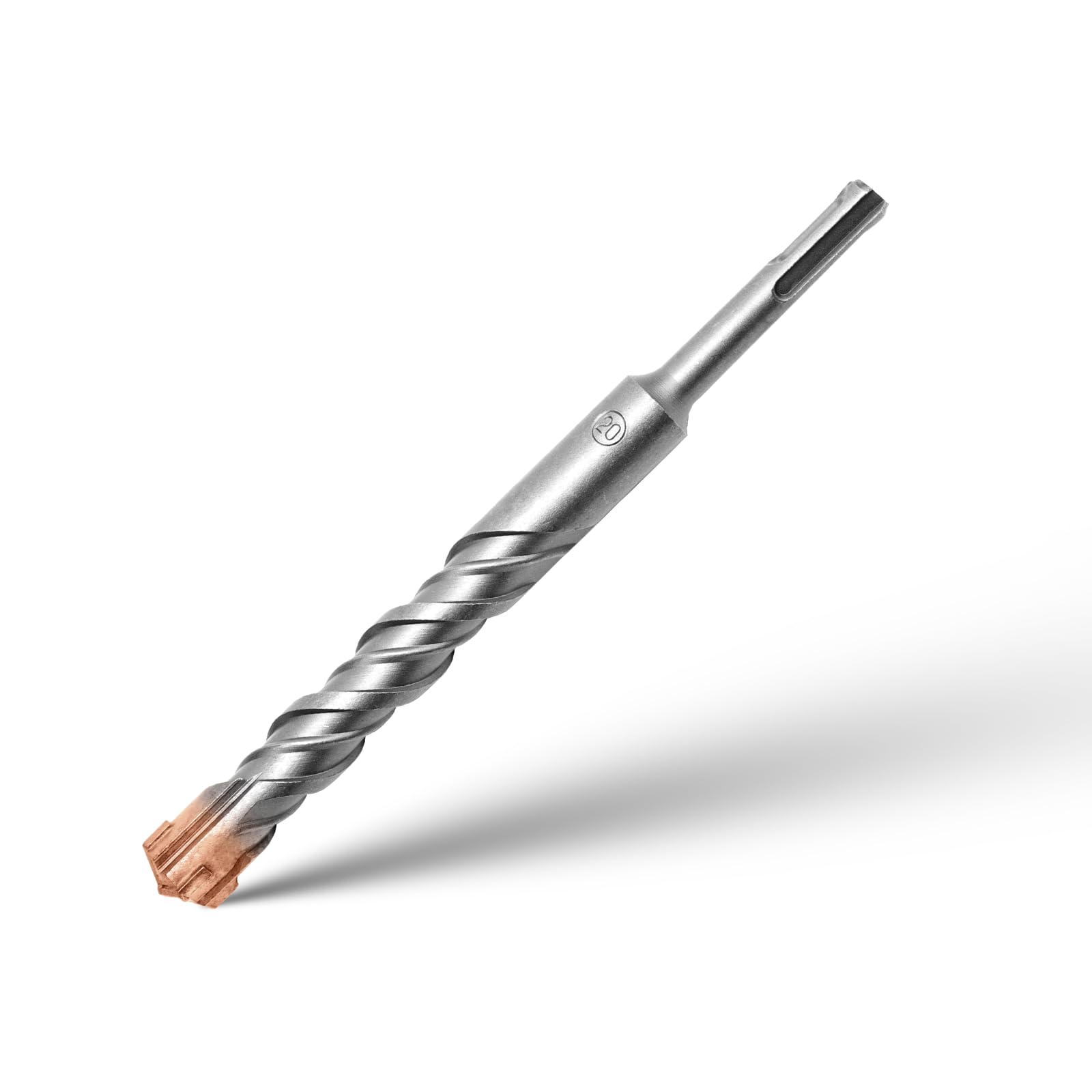 SDS Plus Hammer Drill Bits 20mm x 200mm Cross Drill Bits 4 Cutter Carbide Head Hammer Bit Tungsten Carbide Tip Rotary Impact Masonry Bit for Masonry, Stone, Concrete, Brick, Tiles