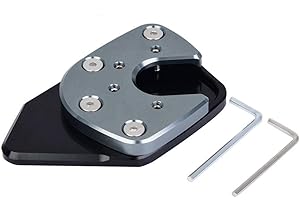 Aramox Universal Motorcycle Kickstand Extension Pad, for Honda NC750X 2017-2018, Grey Anti slip Side Stand Plate