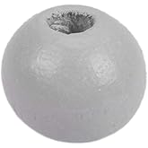 100 Grey Round Wood Beads Bulk 16mm or 5/8 Inch Wood Beads with 4.2mm Hole