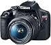 Canon EOS Rebel T7 DSLR Camera with EF-S 18-55mm f/3.5-5.6 iii Lens Plus Double Battery Tripod Cleaning Kit and Deluxe Case Accessory Bundlethumb 1