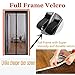 Magnetic Screen Door,Full Frame Velcro and Dacron Heavy Duty Mesh Curtain, Toddler and Pet Friendly - Fits Doors Up to 35-Inch-by-82-Inch MAX- Black