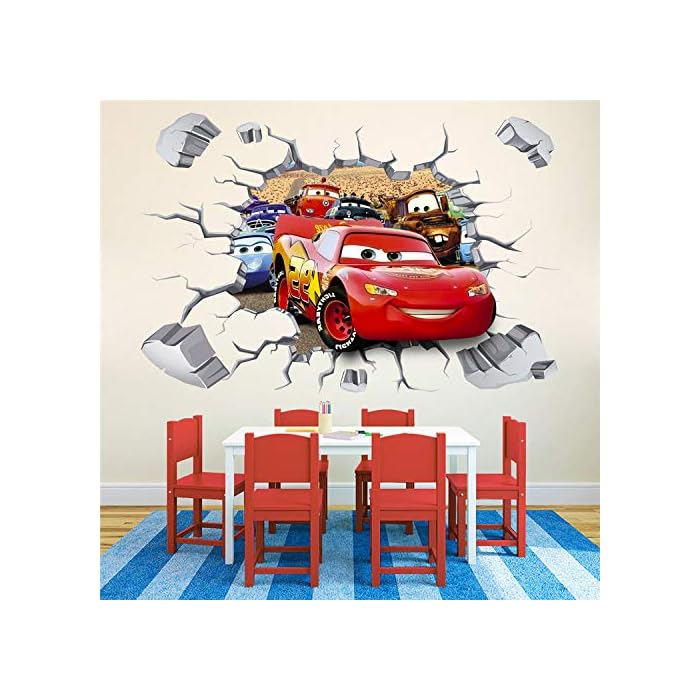 Kibi Pegatinas Decorativas Pared Cars 3d Disney Para Sala De Niños Sala De Estar Dormitorio Bebe Decoración Del Hogar Pegatinas De Pared Niño Adhesivos Pared Decorativos Cars Extraíble - Imagen 4