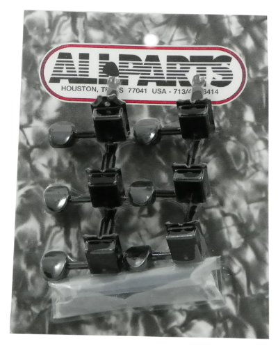 All Parts TK 0880-003 Gotoh Vintage 6 In Line Black Tuners