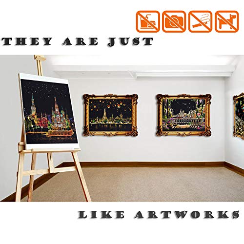 BOTEEN Rainbow Scratch Paper Painting Sketch Pad DIY Art Scenery View Scratchboard for Adults and Kids with 4 Tools&Finished Product,Size:16''x11''(5 Pack)