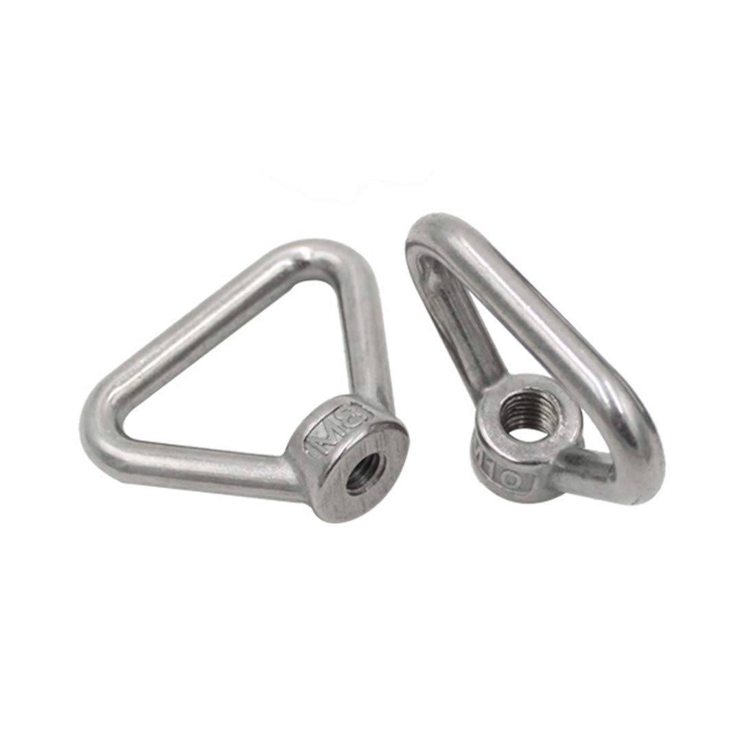 4Pack M10 Triangle Eye Nut 304 Stainless Steel, Ring Lifting Eye Nuts, Eyelets