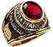 18K Gold Overlay Men's US Marines Ring Red Ruby CZ Stone size 8 9 10 11 12 13 14