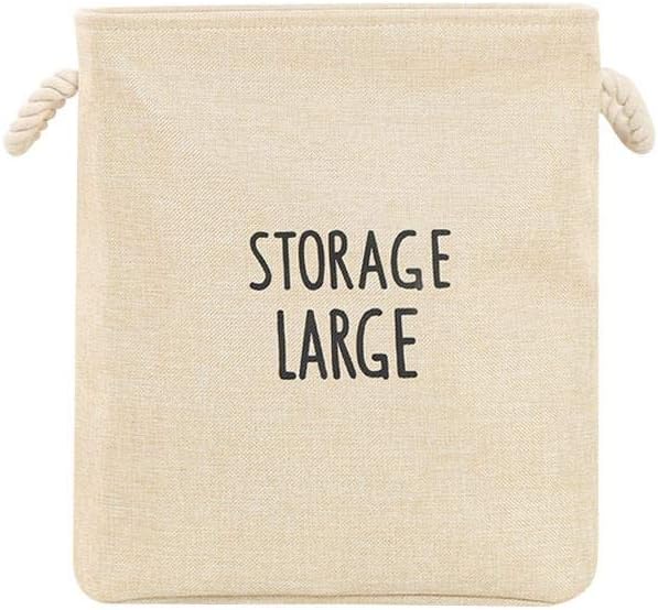 Chengstore Großer Aufbewahrungskorb, quadratisch, Baumwollleinen