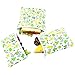 Langsprit Premium Reusable Sandwich & Snack Bags- Eco Friendly Dishwasher Safe Lunch Bags - Set of 3 - (Cactus)