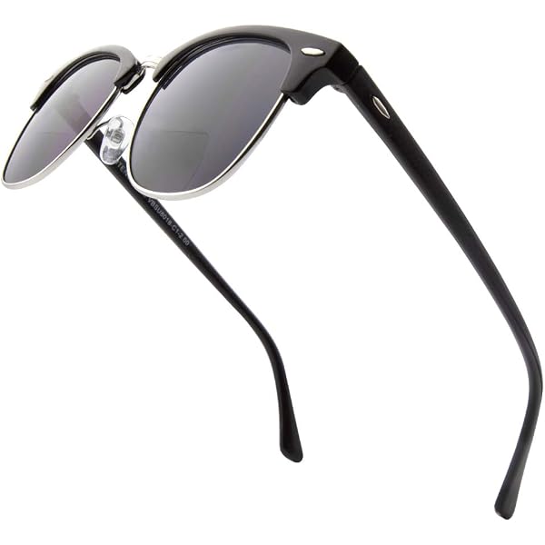 Mass Vision 'The Executive' Bifocal Reading Sunglasses – 3 Pair Pack Semi-Rimless Classic Style, Black Medium - View #7