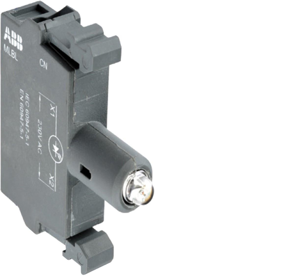 ABB MLBL-01W Modular LED block, 24V AC/DC, Integrated LED, White, Illuminated (ABB1SFA611621R1015)