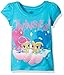 Nickelodeon Little Girls' Toddler Shimmer and Shine Twinsies Puff Short Sleeve T-Shirt, Aqua Turquoise, 3T