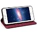 Zover iPhone 6S Plus Case iPhone 6 Plus case Genuine Leather Case Wallet Cover with Kickstand Feature Card Slots & ID Holder and Magnetic Clasps for iPhone 6 Plus iPhone 6S Plus Wine Red