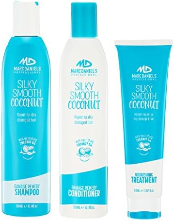Coconut Oil Shampoo and Conditioner Sulfate Free with Hair Repair Treatment for Color Treated, Dry, Brittle and Damaged Hair. Deep Conditioning, Instantly Adds Restore Shine & Manageability