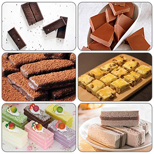 DIFENLUN Silicone Energy Bar Mold, 2 Pack 8-Cavity Rectangular Nutrition Granola Cereal Bar Maker for Chocolate Truffles, Bread Loaf, Muffin