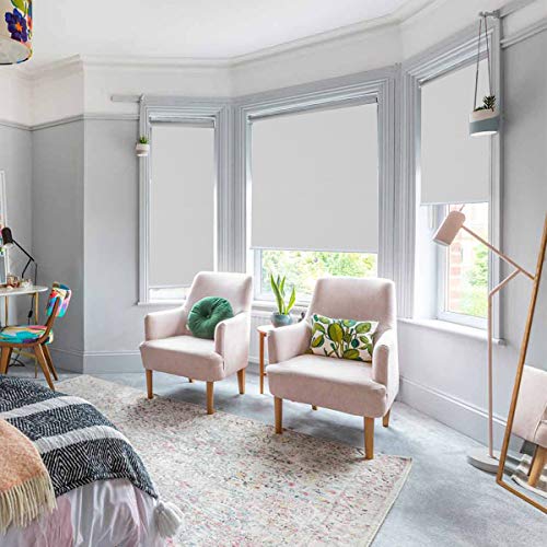 TFSKY Blackout Shades for Bedroom Outdoor Cordless Roller Blinds and Shades for Windows Blackout Window Blinds for Indoor & Outdoor Use, UV Protection with Spring System White, 27x72 - Thumbnail 7