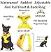 Nervous Yellow Color Coded Waterproof Padded Adjustable Non Pull Front and Back Ring Alert Warning Medium Vest Dog Harness Prevents Accidents By Warning Others of Your Dog in Advance