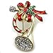 SoulBreezeCollection Christmas Pin Trumpet Horn Red Ribbon Mistletoe Brooch Winter Holiday