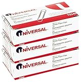 Universal Nonskid Paper Clips, Wire, Jumbo, Silver-100 ct, 3 pk (Office Product)