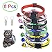 D-buy 6 Pcs Cat Collars with Bell, Breakaway Cat Collar with Bell, Reflective Cat Collar, 6 Colors Nylon Cat Collar