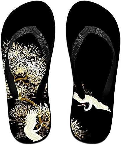 Starwshton Unisex Japanese Floral Pattern Summer Beach Herringbone Shoes Sandals Slipper Indoor &amp; Outdoor Flip-flops