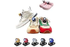 lidmoan Camping Gear Must Haves Headlights for Croc- 2Pcs LED Lights for Crocs Shoes Croc Lights Hiking Clogs Accessories Flashlight