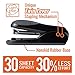 Max Flat-Clinch Black Standard Stapler with 30 Sheet Capacity (HD-50DFBK)