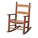 BplusZ Child Rocking Chair Outdoor Toddler Wooden Rocker for Kids Ages 3-6 - Ideal for Patio, Porch, and Indoor Outside Use, Brown