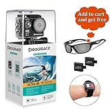 DROGRACE WP350 Sports DV Camera Wifi Video Action Camera Waterproof 4K 60fps 30fps 1080p Full HD for Youtube Underwater Remote Digital Camera Accessories Kit 12MP 170 Wide Angle 6G Lens