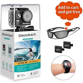 Amazon.com : GJT GP1R Action Camera 4K Sports WiFi Camera, 12MP ...