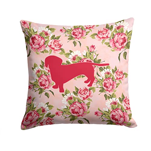 Caroline's Treasures BB1088-RS-PK-PW1414 Dachshund Shabby Chic Pink Roses Fabri…