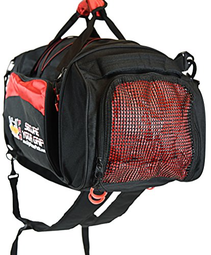 Grip Power Pads Embroidered Gym Bag – Converts To Backpack, Wet/Dry Storage
