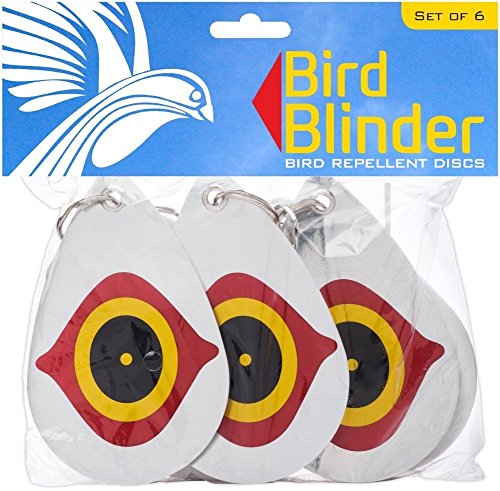 Bird Blinder Bird Repellent Diverter Discs – Pest Deterrent (Set of 6)