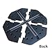 Le Papillon Patented Sand-Filled Plastic Base Weight Plates for Cantilever Offset Umbrella, Pack of 4