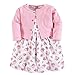 Luvable Friends baby girls and Cardigan Casual Dress, Pink Floral, 12-18 Months US