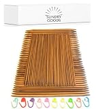 DPN Double Pointed Knitting Needles Set - Carbonized Smooth Bamboo Wood - Perfectly Tapered Points Pick Up Stiches with Ease - 15 Sizes (US 0-15) (5 Needles/Size) - 8 Inch Length -Bonus Stitch Markers