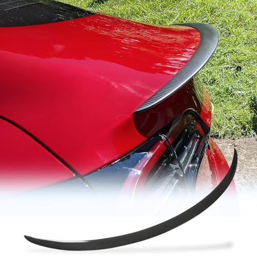 Photo 1 of JCING Model Y Spoiler Dry Carbon Fiber Trunk Spoiler for Tesla Model Y 2020-2023 Rear Trunk Spoiler Rear Trunk Lid Wing Spoiler Aftermarket Car Parts