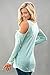 Shopglamla Cold Shoulder Sweater Knit Long Sleeve Solid Top Made in USA