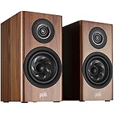 Polk Reserve R100 Bookshelf Speaker for Home Theater Audio & Home Stereo Speakers, 1" Pinnacle Ring Tweeter & 5.25" Turbine Woofer, Hi-Res, Dolby Atmos & IMAX Enhanced, Wall Mountable, Walnut Brown