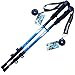 High Trek Trekking Poles - 2-pc Pack Adjustable Hiking or Walking Sticks - Strong, Lightweight Aluminum 7075 - Quick Adjust Flip-Lock - Cork Grip, Padded Strap