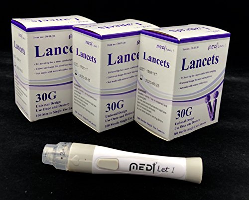 Medt Lan I Twist Off Lancets for Blood Testing and Lancing Device with Ejector (1 Lancing Dev. + 300 pcs Lancets) - Thumbnail 5