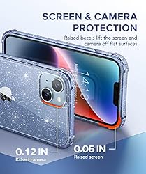 BERFY for iPhone 14 Case Glitter, with [Screen
