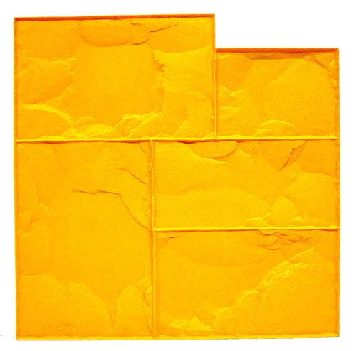 BonWay 12-941 24-Inch by 24-Inch Ashlar Cut Stone Urethane Floppy Mat, Yellow