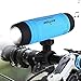 ZEALOT S1 Portable Waterproof Wireless Bluetooth Speakers with Toolless Bracket and Carabiner, Bike Accessory with Mobile Power Bank, Emergency Torchlight, TF Card Music Player (Blue)