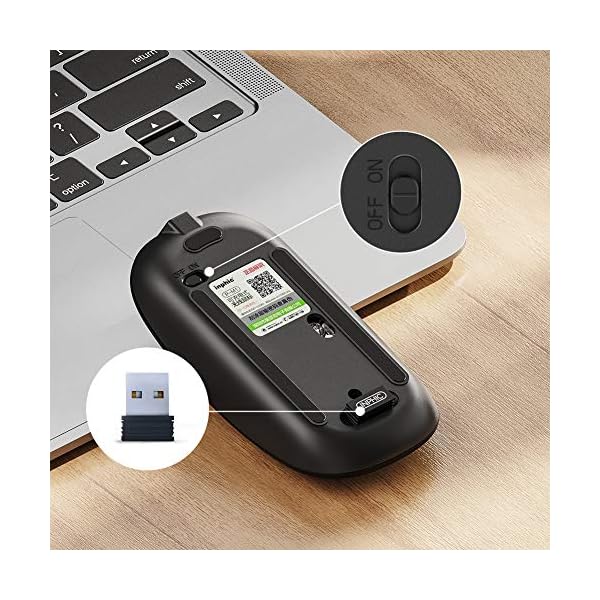 Wireless-Mouse-Rechargeable-Inphic-Ultra-Thin-1600-DPI-Mini-24G-Silent-Optical-Cordless-Mouse-Mice-for-LaptopPCComputerMac-Classic-Black INPHIC Wireless Mouse Rechargeable, Ultra Thin 1600 DPI Mini 2.4G Silent Optical Cordless Mouse Mice for Laptop,PC…