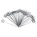 Place Card Holder Pick,50PCS Silver Metal Clamp Wires Photo Card Picture Memo Paper Note Display Clip Holders for DIY Craft and Gift Making, Note Memo Holder(Silver),Star Shape