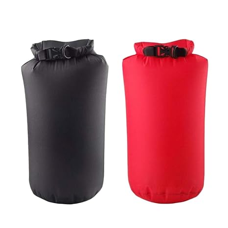 Homyl 2pcs 6L Waterproof Bag Compression Bag Dry Sack Camping Floating Red&Black