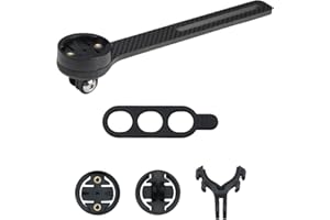 iGPSPORT Carbon Bike Computer Mount, Super Light Out Front Bike Mount Compatible with Garmin Wahoo Cycplus XOSS Bike Computer GoPro Action Camera Bike Light