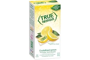 True Citrus TRUE LEMON Water Enhancer, Bulk Dispenser, 100 Count (Pack of 1), 0 Calorie Drink Mix Packets For Water, Sugar Free Lemon Flavoring Powder Packets