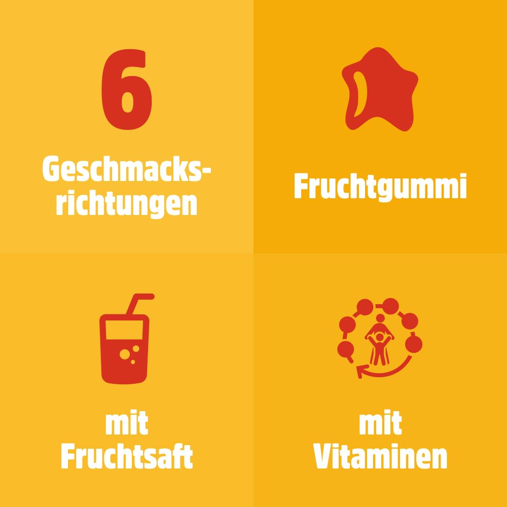 nimm2 Lachgummi Happies – 1 x 325 g – Fruchtgummis mit Fruchtsaft und Vitaminen – Süßigkeit in sechs Geschmacksrichtungen 5