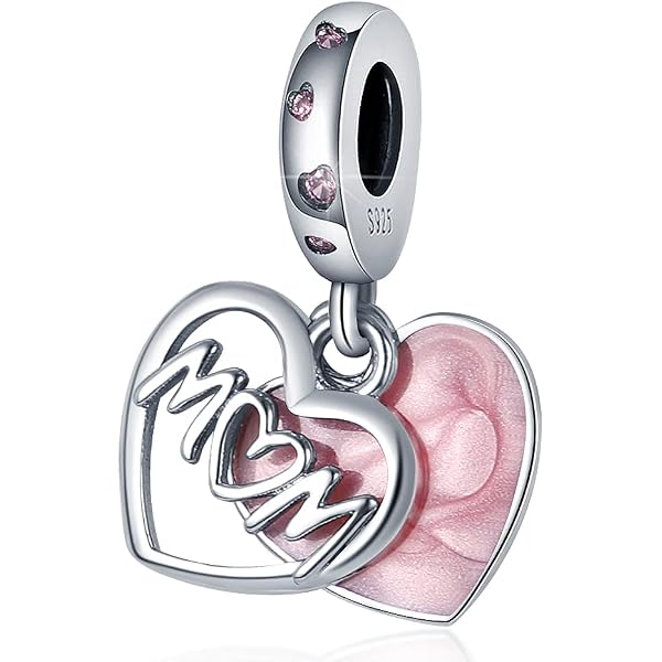 Feitery 925 Sterling Silver Charms With Cubic Zirconia | Spacer Beads & Dangle Charms For DIY Bracelets And Necklaces, Women's Jewelry Gift